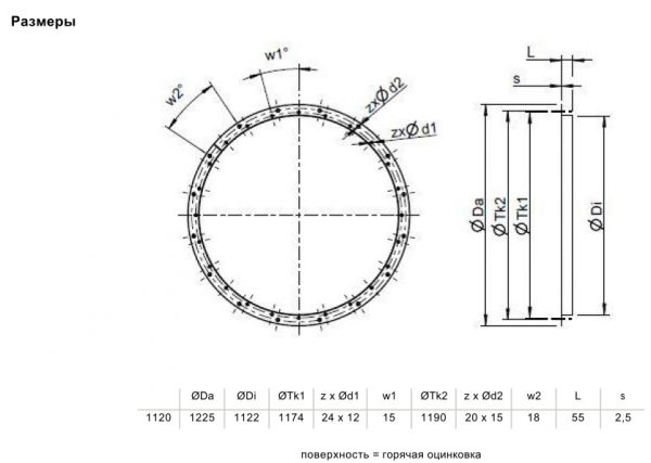 Контрфланец Systemair GFL-AXC 1120 counter flange