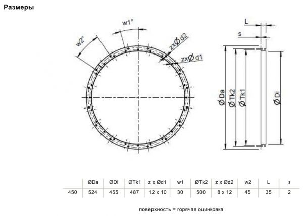Контрфланец Systemair GFL-AR/AXC 450 COUNTER FLANGE