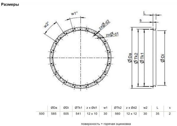 Контрфланец Systemair GFL-AR/AXC 500 COUNTER FLANGE