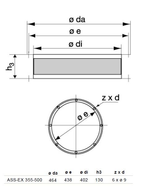 Гибкая вставка Systemair ASS-EX 355-500 FLEX. CON. DVEX