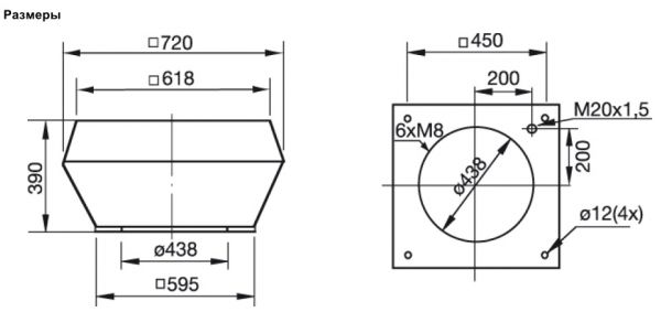 Крышный зонт Systemair LGV 355/400 ROOF COWL