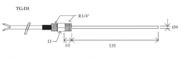 Датчик температуры Systemair TG-D130 Immersion sensor